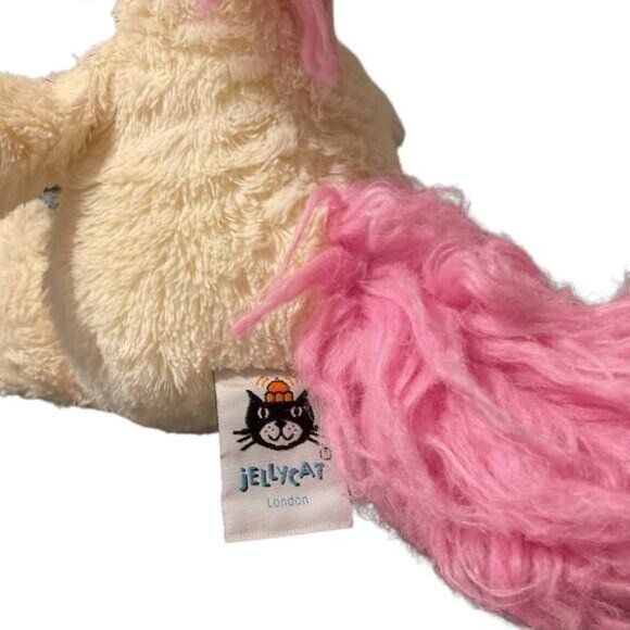Jellycat London Unicorn Plush Stuffed Animal Toy With Pink Mane & Tail 16" - Picture 3 of 5